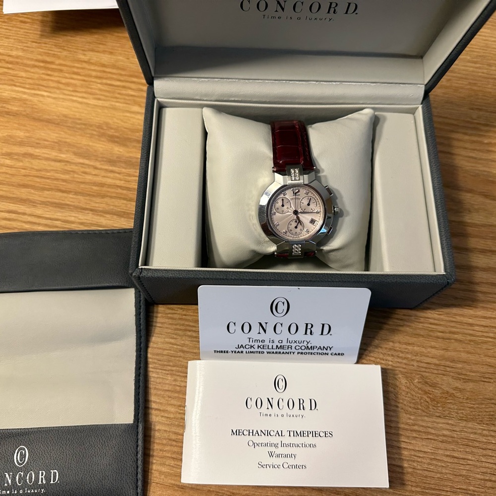 Concord Women's Silver and Red Watch